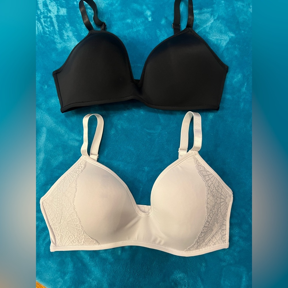 Parisian Intimates Bras 1 Black , 1 Gray